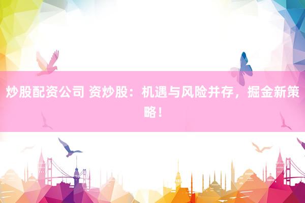 炒股配資公司 資炒股：機(jī)遇與風(fēng)險(xiǎn)并存，掘金新策略！