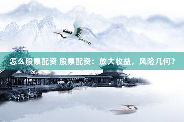 怎么股票配資 股票配資：放大收益，風(fēng)險幾何？