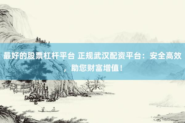 最好的股票杠桿平臺 正規(guī)武漢配資平臺：安全高效，助您財富增值！